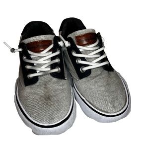 Tommy Bahama Toddler Navy Blue Grey Canvas Sneakers Size 11